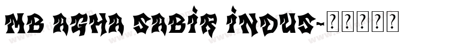 MB Agha Sabir Indus字体转换